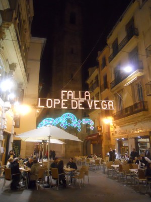Una calle del centro de Valencia el 8 de marzo de 2013.
