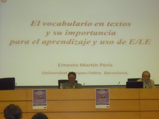 Ernesto Martín Peris: El vocabulario en textos y su importancia para el aprendizaje y uso de E/LE. Taller moderado por Antonio Briz Gómez.