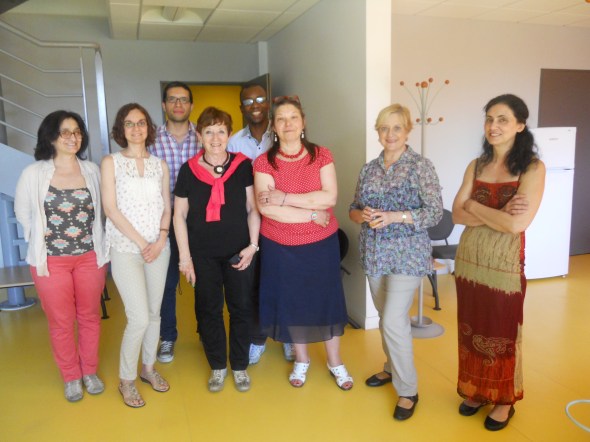 Mercè Pujol (au centre, à droite) et Matilde Sainz (au centre, à gauche), le 7 juin 2013, après le séminaire de clôture.