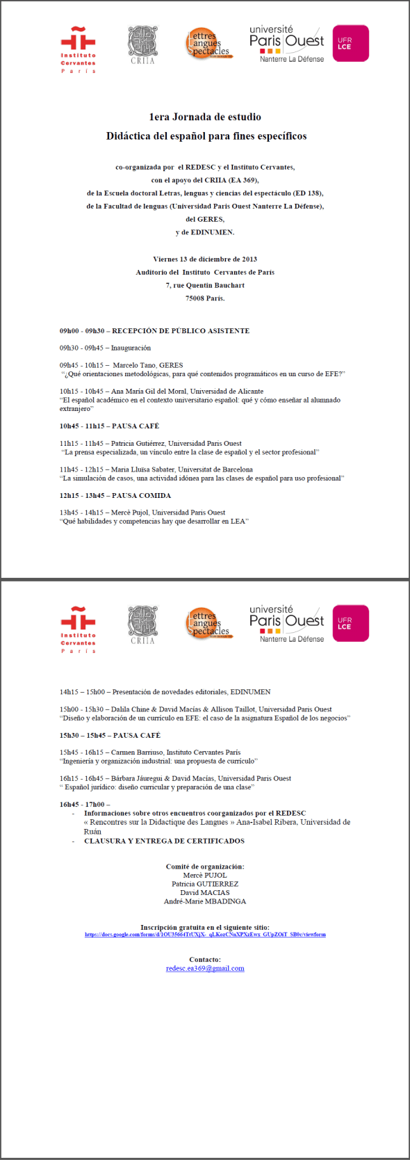 REDESC Programa diciembre 2013